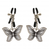 Зажимы на соски с бабочками Butterfly Nipple Clamps - Pipedream - купить с доставкой в Самаре