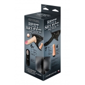 Черный женский пояс BEST SELECT с 3 насадками и вибрацией - LOVETOY (А-Полимер) - купить с доставкой в Самаре