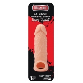 Телесная насадка EXTENDER WITH BALL STRAP 5.5 - 14 см. - Dream Toys - в Самаре купить с доставкой