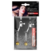 Оригинальные зажимы на соски с желтыми шариками - Notabu - купить с доставкой в Самаре