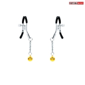 Оригинальные зажимы на соски с желтыми шариками - Notabu - купить с доставкой в Самаре