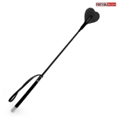 Черный стек с наконечником-сердечком - 54 см. - Notabu - купить с доставкой в Самаре