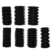 Набор из 7 черных насадок PENIS SLEEVES SET - Dream Toys - в Самаре купить с доставкой