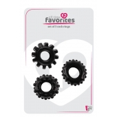 Набор из 3 черных эрекционных колец SET OF 3 COCKRINGS - Dream Toys - в Самаре купить с доставкой