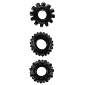 Набор из 3 черных эрекционных колец SET OF 3 COCKRINGS - Dream Toys - в Самаре купить с доставкой