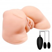 Телесная вибровагина Julie с 2 рабочими отверстиями - Baile - в Самаре купить с доставкой