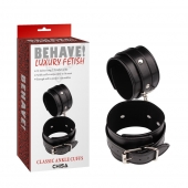 Черные оковы Classic Ankle Cuffs - Chisa - купить с доставкой в Самаре