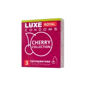 Презервативы с ароматом вишни LUXE Royal Cherry Collection - 3 шт. - Luxe - купить с доставкой в Самаре