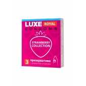 Презервативы с ароматом клубники LUXE Royal Strawberry Collection - 3 шт. - Luxe - купить с доставкой в Самаре