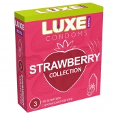 Презервативы с ароматом клубники LUXE Royal Strawberry Collection - 3 шт. - Luxe - купить с доставкой в Самаре
