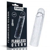 Прозрачная насадка-удлинитель Flawless Clear Penis Sleeve Add 1 - 15,5 см. - Lovetoy - в Самаре купить с доставкой