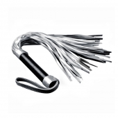 Серебристая плетка Struggle My Flogger с черной ручкой - 45 см. - Lovetoy - купить с доставкой в Самаре