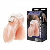 Прозрачная клетка целомудрия Acrylic See-thru Chastity Cage - BlueLine - купить с доставкой в Самаре