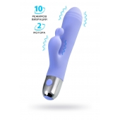 Сиреневый вибратор с клиторальной стимуляцией Crocus - 17,5 см. - ToyFa