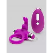 Лиловое виброкольцо с пультом ДУ Remote Control Cock Ring - Happy Rabbit - в Самаре купить с доставкой