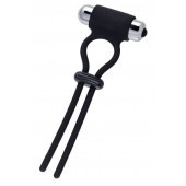 Черное эрекционное лассо на пенис Jat - A-toys - в Самаре купить с доставкой