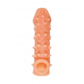 Телесная закрытая насадка с пупырышками Cock Sleeve Size L - 17,6 см. - KOKOS - в Самаре купить с доставкой