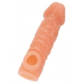 Телесная закрытая насадка с шершавой головкой Cock Sleeve Size L - 17,6 см. - KOKOS - в Самаре купить с доставкой