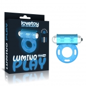 Голубое, светящееся в темноте эрекционное виброкольцо Lumino Play Vibrating Penis Ring - Lovetoy - в Самаре купить с доставкой