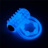 Голубое, светящееся в темноте виброкольцо Lumino Play Vibrating Penis Ring - Lovetoy - в Самаре купить с доставкой