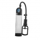 Прозрачная вакуумная помпа с манометром Deluxe Penis Pump - Dream Toys - в Самаре купить с доставкой