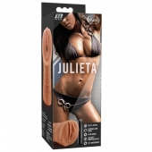 Мастурбатор-вагина цвета карамели Julieta с вибрацией - Blush Novelties - в Самаре купить с доставкой