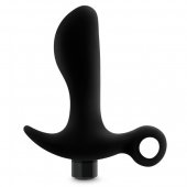 Черный анальный вибратор Silicone Vibrating Prostate Massager 01 - 10,8 см. - Blush Novelties - в Самаре купить с доставкой