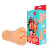 Телесный мастурбатор-ротик с высунутым язычком - Bior toys - в Самаре купить с доставкой