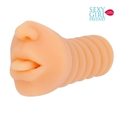 Телесный мастурбатор-ротик с высунутым язычком - Bior toys - в Самаре купить с доставкой