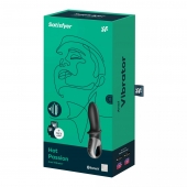 Черный анальный вибратор Hot Passion с функцией нагрева - Satisfyer - в Самаре купить с доставкой