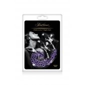 Зажимы для сосков с фиолетовой цепочкой Sweet Caress Nipple Chain - Sweet Caress - купить с доставкой в Самаре