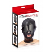 Маска-шлем с отверстием для рта и съемными шорами - Fetish Tentation - купить с доставкой в Самаре