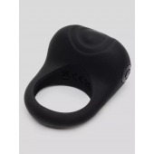 Черное эрекционное виброкольцо Sensation Rechargeable Vibrating Love Ring - Fifty Shades of Grey - в Самаре купить с доставкой