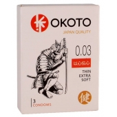 Тонкие презервативы OKOTO Thin Extra Soft - 3 шт. - Sitabella - купить с доставкой в Самаре