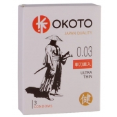 Ультратонкие презервативы OKOTO Ultra Thin - 3 шт. - Sitabella - купить с доставкой в Самаре