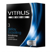 Презервативы VITALIS PREMIUM delay   cooling с охлаждающим эффектом - 3 шт. - Vitalis - купить с доставкой в Самаре