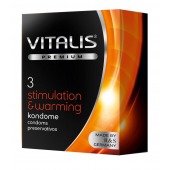 Презервативы VITALIS PREMIUM stimulation   warming с согревающим эффектом - 3 шт. - Vitalis - купить с доставкой в Самаре