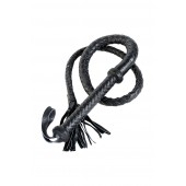 Длинный кожаный кнут с хлопушками на конце - ToyFa - купить с доставкой в Самаре