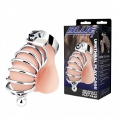 Серебристая клетка для члена Urethral Play Cage - BlueLine - купить с доставкой в Самаре