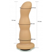 Телесная рельефная насадка Harness - 14,2 см. - LOVETOY (А-Полимер) - купить с доставкой в Самаре