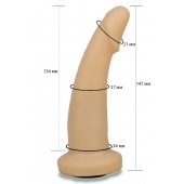 Телесная гладкая насадка Harness - 14,7 см. - LOVETOY (А-Полимер) - купить с доставкой в Самаре