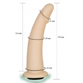 Телесная гладкая насадка-фаллоимитатор Harness - 17 см. - LOVETOY (А-Полимер) - купить с доставкой в Самаре