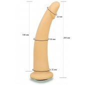 Телесная гладкая насадка-фаллоимитатор Harness - 20 см. - LOVETOY (А-Полимер) - купить с доставкой в Самаре