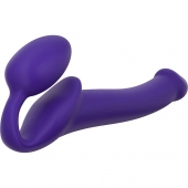 Фиолетовый безремневой страпон Silicone Bendable Strap-On - size S - Strap-on-me - купить с доставкой в Самаре