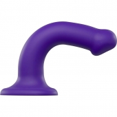 Фиолетовый фаллоимитатор-насадка Strap-On-Me Dildo Dual Density size M - 18 см. - Strap-on-me - купить с доставкой в Самаре
