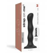 Черная насадка Strap-On-Me Dildo Geisha Balls size M - Strap-on-me - купить с доставкой в Самаре