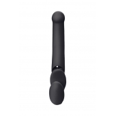 Черный безремневой вибрострапон Silicone Bendable Strap-On - size XL - Strap-on-me - купить с доставкой в Самаре