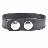 Кольцо на пенис SNAP COCK RING из искусственной кожи на клепках - BlueLine - в Самаре купить с доставкой