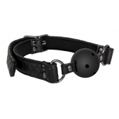 Черный кляп-шарик BALL GAG DIAMOND - Dream Toys - купить с доставкой в Самаре