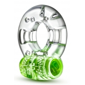 Зеленое эрекционное виброкольцо Arouser Vibrating C-Ring - Blush Novelties - в Самаре купить с доставкой